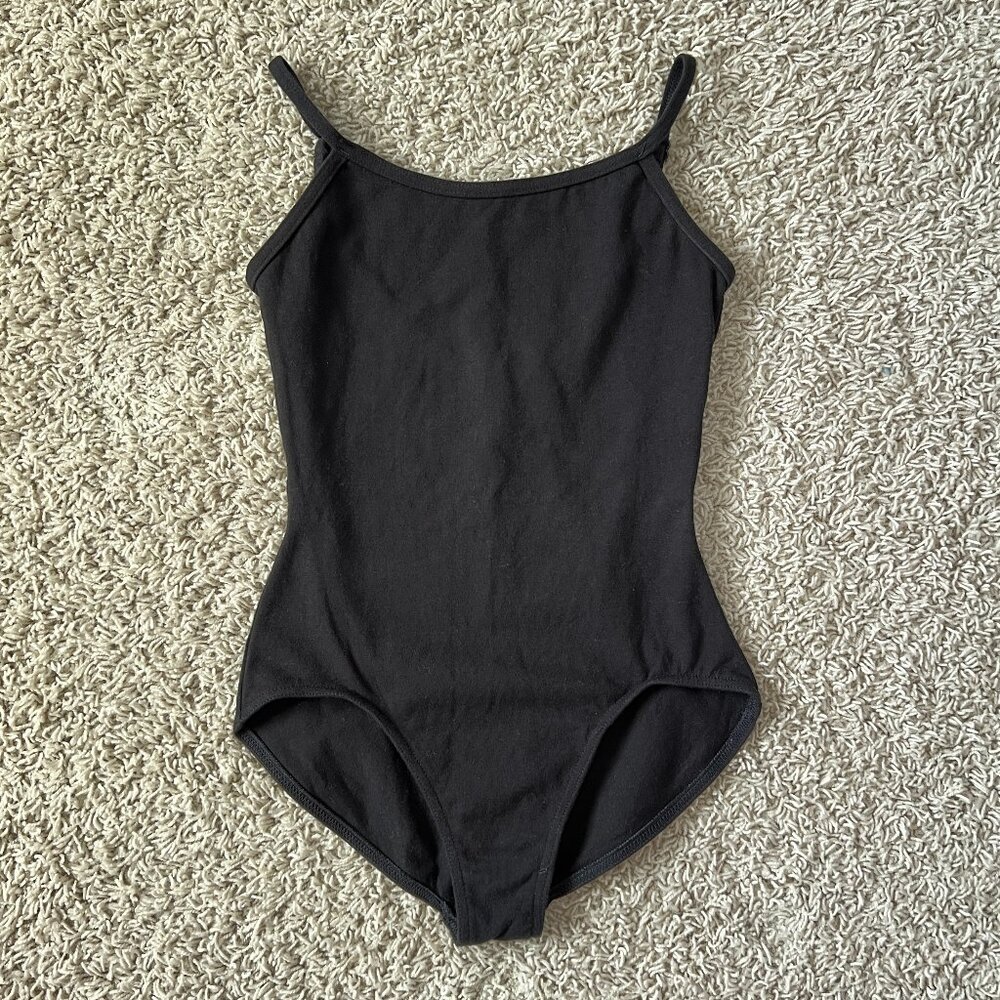 Capezio Black Leotard Camisole Child Size L